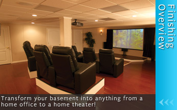 Basement Finishing Components in Greater Philadelphia.
